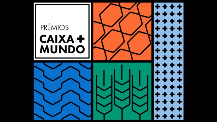 Imagem da iniciativa Prémios Caixa Mais Mundo. Mosaico colorido